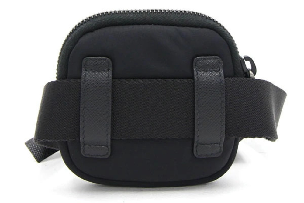Prada Waist Belt Clutch Body Bum Bag Black Crossbody Black